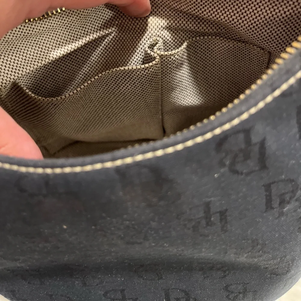 Dooney and Bourke Canvas Logo Bucket Bag Black Small Purse Women
